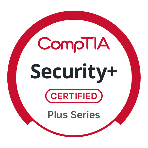 CompTIA Security+ Certified badge, Plus Series